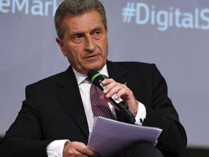 El comisario europeo de Econom&iacute;a y Sociedad Digitales, G&uuml;nther Oettinger. 