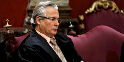 Baltasar Garzón, durante el juicio por las escuchas de la Gürtel.