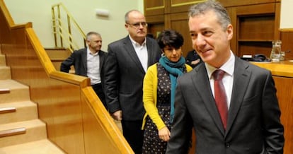 Iñigo Urkullu, esta mañana en el Parlamento.