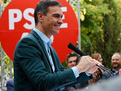 Pedro Sánchez, en un acto del PSOE en Soria, el 22 de octubre.