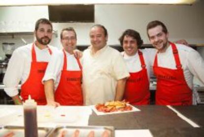 Adrián Fuentes, Óscar Abal, José Gómez, Luis Veira y Diego López.