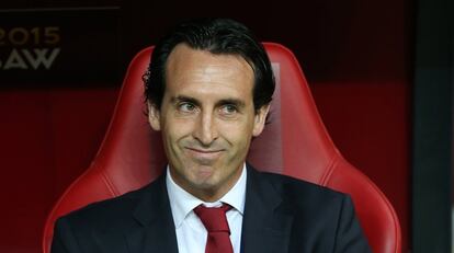 El entrenador del Sevilla, Unai Emery.