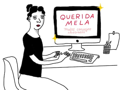 Ilustración de Mela Pabón para el consultorio de 'Querida Mela' en EL PAÍS