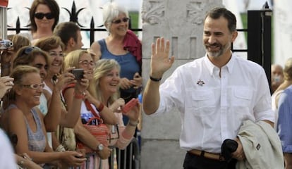 El Rey en el Mundial de Vela de Santander, el 13 de septiembre.