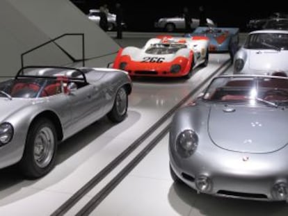 Algunos de los modelos hist&oacute;ricos de la casa Porsche