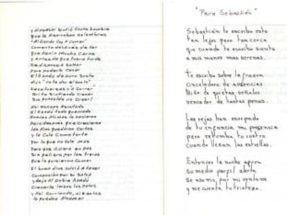 "Para Sebastián", uno de los poemas del Cuaderno de Rawson