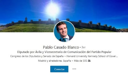 Captura del LinkedIn de Pablo Casado.