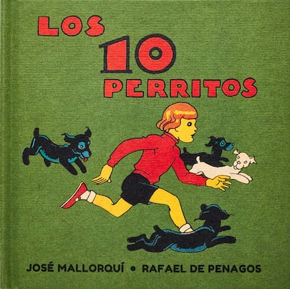 Portada de 'Los 10 perritos', de José Mallorquí y Rafael de Penagos