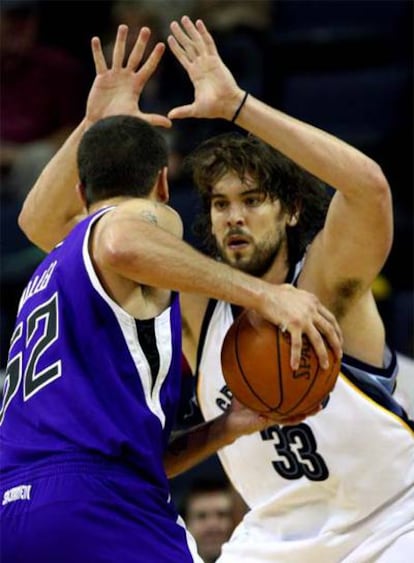 Marc Gasol en uno de los momentos del partido