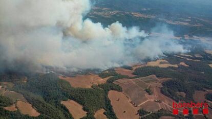 El incendio de Art&eacute;s desde el Aire.