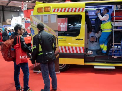 Ambulancia en la edición de 2020 de Futur, que este año prevé la presencia de 654 empresas y cerca de 40.000 profesionales.