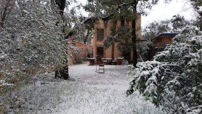 El municipio García, en el norte de México, también se ha cubierto de blanco. En algunos lugares de Coahuila y Nuevo León, las nevadas han superado los 20 centímetros.