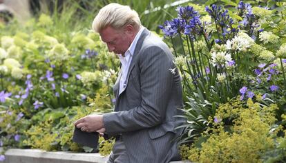 El extenista Boris Becker, este mi&eacute;rcoles en Wimbledon.