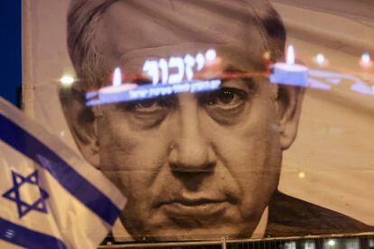 Manifestación, este martes en Tel Aviv, contra la reforma judicial de Netanyahu coincidiendo con el 75 aniversario del país