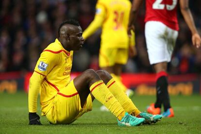 Balotelli, en el partido contra el United.