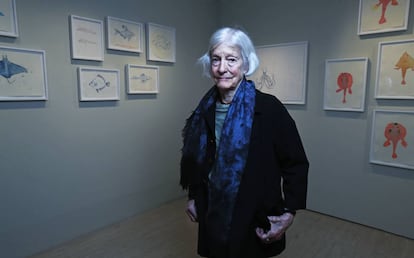 La artista Joan Jonas, en el Museo Thyssen en febrero de 2020. 