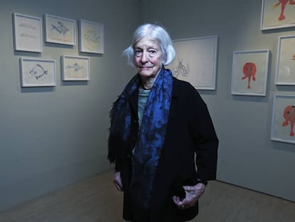 La artista Joan Jonas, en el Museo Thyssen en febrero de 2020. 