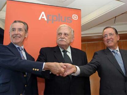 Miguel Blesa (Caja Madrid), Ricard Fornesa (Agbar) y Antonio Basagoiti (Unión Fenosa), accionistas de Applus+.