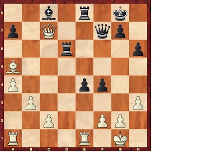 Posición tras 23 Dxc7