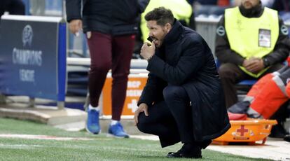 Simeone, en el partido contra el Rostov.