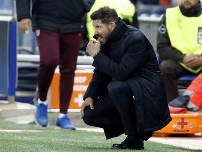 Simeone, en el partido contra el Rostov.