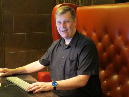 El experto en seguridad informática Righard Zwienenberg, en un hotel en Bratislava.