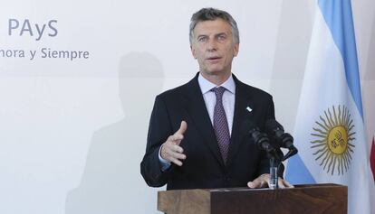 El presidente argentino, Mauricio Macri, esta semana en un acto en Buenos Aires. 