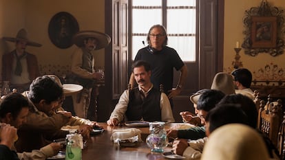 Rodrigo Prieto y Manuel García Rulfo, en el rodaje de 'Pedro Páramo'.
