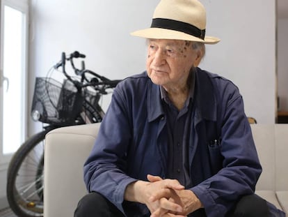 El cineasta Jonas Mekas, en Madrid en 2017.