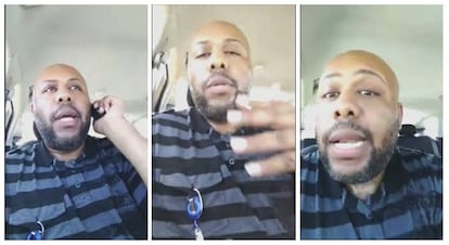 Imágenes del vídeo publicado por el asesino de Cleveland en Facebook.