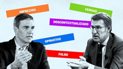 Mentiras y medias verdades del debate entre Sánchez y Feijóo
