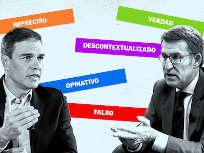 Mentiras y medias verdades del debate entre Sánchez y Feijóo