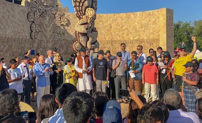 La protesta en la que han participado 11 Premios Nobel en Mérida.