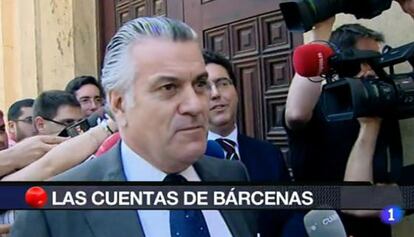 Una imagen del reportaje sobre Bárcenas emitido en 'Informe semanal'.