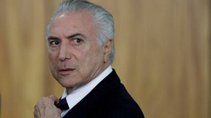 Temer no Pal&aacute;cio do Planalto