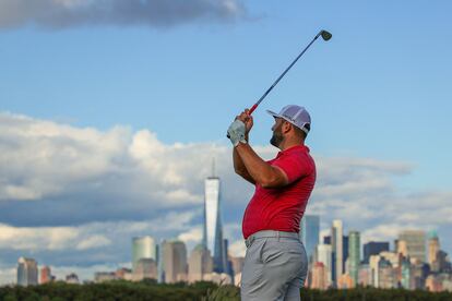 Jon Rahm, en la jornada de este lunes.