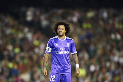 Marcelo, durante el partido ante el Betis.