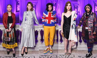 Tavi Gevinson, Alexa Chung, Soko, Hari Nef y Jared Leto, en la fiesta posterior al desfile.