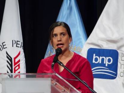 Ver&oacute;nika Mendoza, candidata del Frente Amplio peruano. 