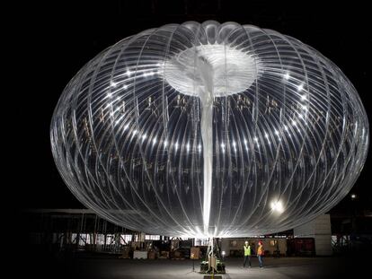 Globo del proyecto de Google para dar cobertura de Internet a zonas remotas o dañadas por catástrofes naturales.