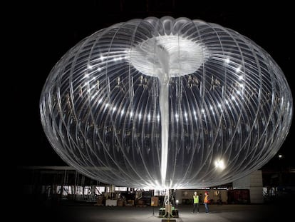 Globo del proyecto de Google para dar cobertura de Internet a zonas remotas o dañadas por catástrofes naturales.