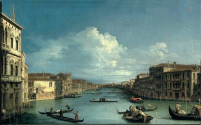 'El gran canal', de Canaletto, uno de los cuadros que se pueden ver en la muestra 'Maestros venecianos y flamencos'.