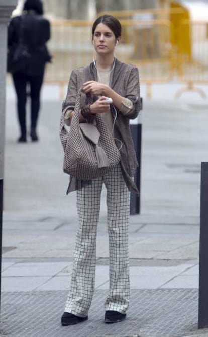 Sofia Palazuelo paseando por Madrid en 2016.