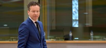 Dutch Finance Minister and Eurogroup President Dijsselbloem attends a European Union finance ministers meeting in Brussels