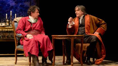 Josep María Flotats y Pere Ponce en 'Voltaire / Rousseau. La disputa'.