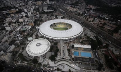 Vista a&eacute;rea do Maracan&atilde;, palco da abertura dos Jogos.