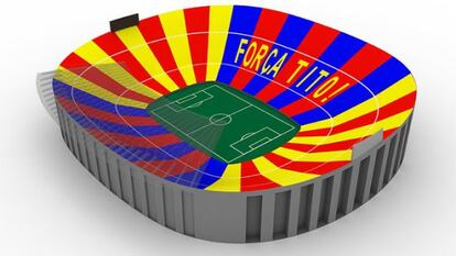 Recreación del mosaico.