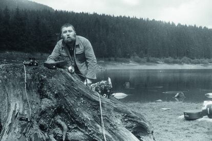 Peter Brötzmann, en la Selva Negra, en 1977.