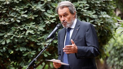 El expresidente de la Generalitat Artur Mas en una rueda de prensa el pasado junio.