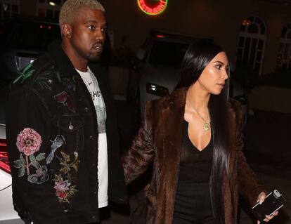 Kanye West y su esposa Kim Kardashian.